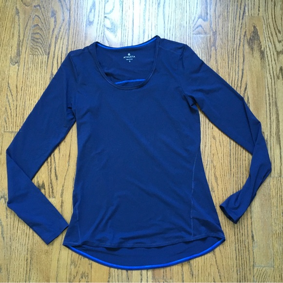 Athleta Blue Chi Long Sleeve Top. Size Small - Picture 1 of 5